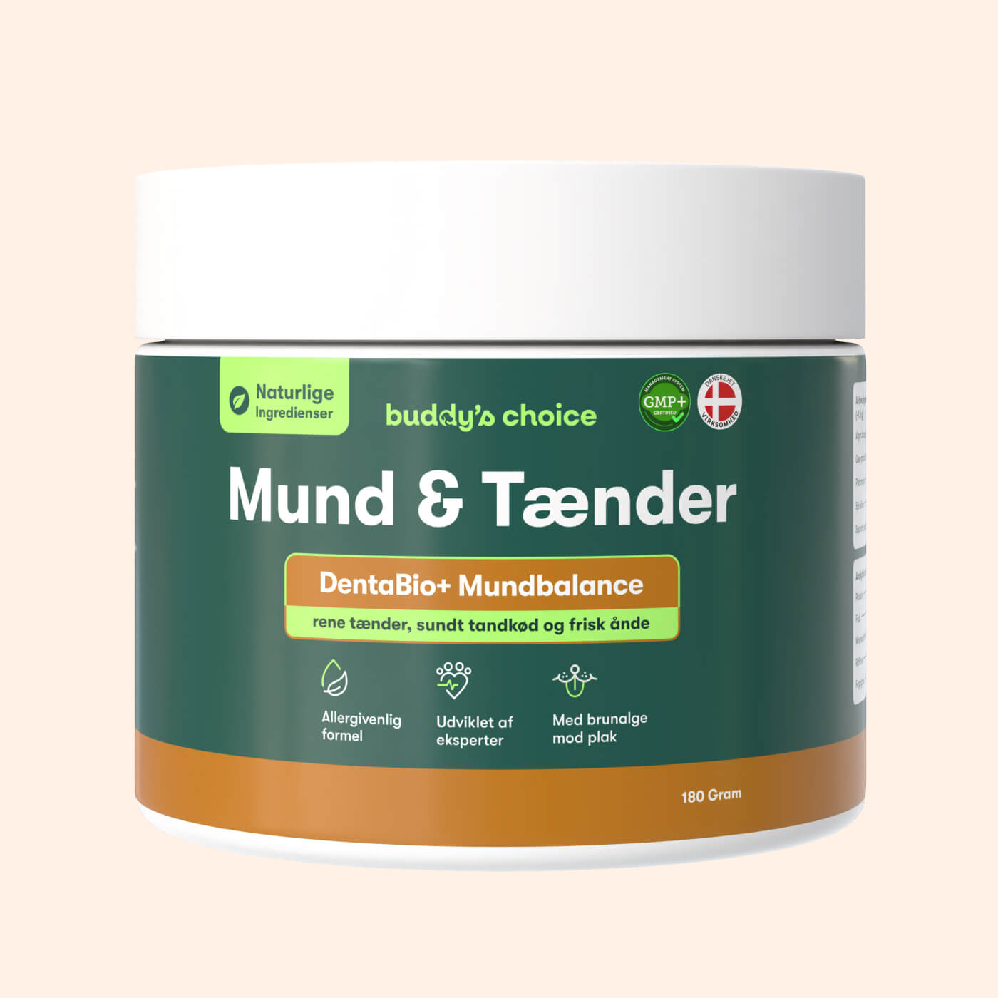 DentaBio+ Mundbalance mund- og tandpleje, naturlige ingredienser, allergivenlig formel, 180 g